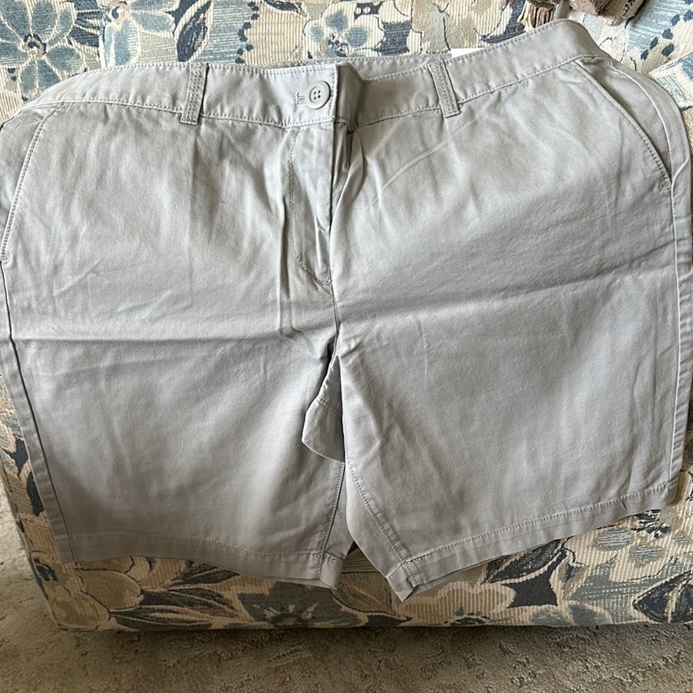 LOFT Gray Bermuda Shorts Lightweight Relaxed